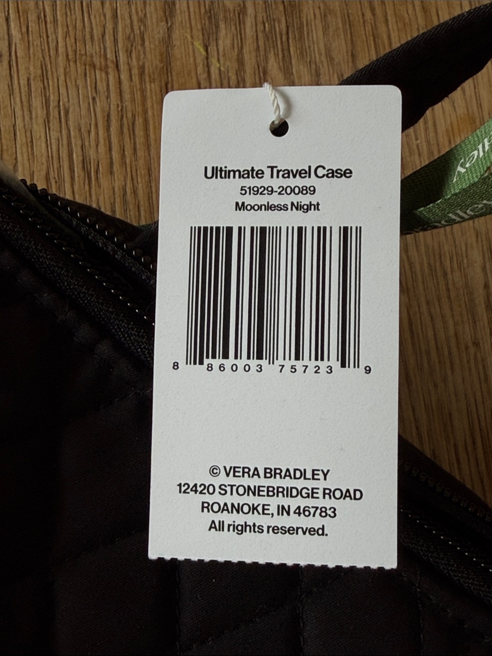Vera Bradley Black Quilted Travel Organizer Ultimate Travel Case NWT - Picture 7 of 7